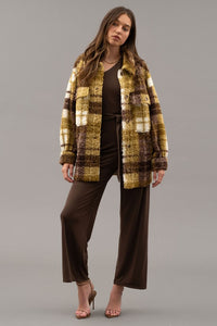 Sherpa Plaid Jacket