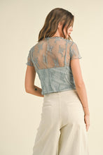 Load image into Gallery viewer, Short Sleeve Lace Top Link with Tank Top
