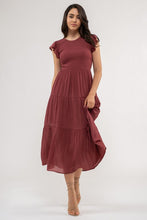 Load image into Gallery viewer, Smocked Tiered Midi Dress
