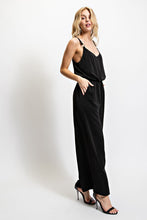 Load image into Gallery viewer, Solid V-Neck Elastic Waist Jumpsuit
