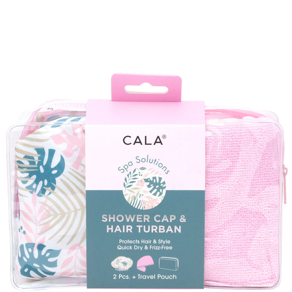 Spa Shower Cap and Hair Towel Travel Set
