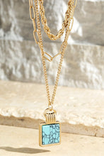 Load image into Gallery viewer, Square Natural Stone Layered Necklace
