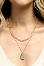 Load image into Gallery viewer, Square Stone Layered Necklace
