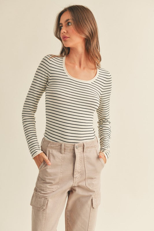 Striped Long Sleeve Top