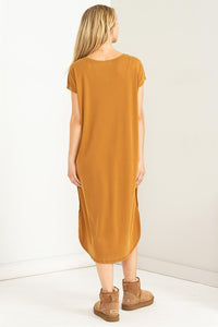 Take My Hand Short Sleeve Midi Dress