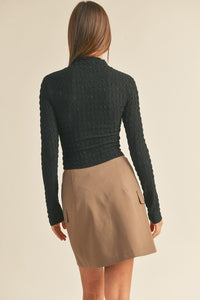 Textured Long Sleeve Top