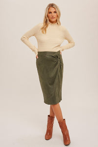 Textured Weave Turtleneck Top