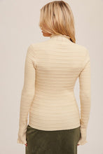 Load image into Gallery viewer, Textured Weave Turtleneck Top
