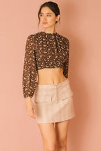 Load image into Gallery viewer, Tiny Floral Cropped Long Sleeve Top

