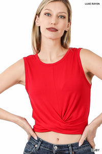 Twist Front Crop Tank