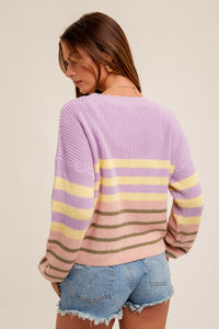 The Jasmine Colorblock Striped Sweater