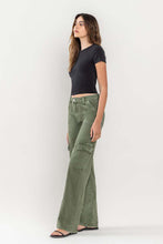 Load image into Gallery viewer, Thyme High Rise Utility Cargo Jeans Vervet
