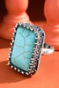 Rectangle Turquoise Ring