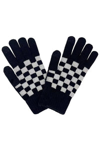 Two Tone Checkered Gloves