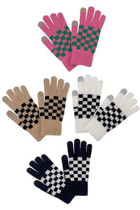 Two Tone Checkered Gloves