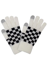 Two Tone Checkered Gloves