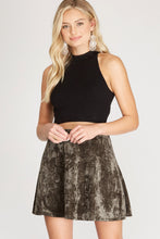 Load image into Gallery viewer, Velvet Mini Skirt
