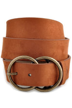 Load image into Gallery viewer, Vegan Suede Belt with Double Ring Buckle
