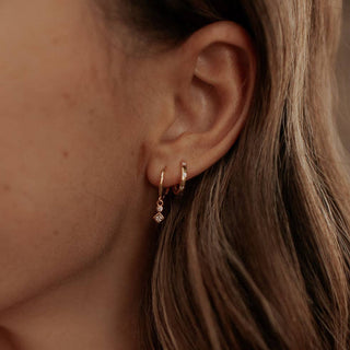 Willow Diamond Dangle Hoops