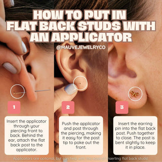 Diamond Flat Back Studs