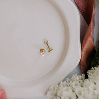 Diamond Flat Back Studs