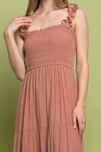 Smocked Bodice Maxi Dress