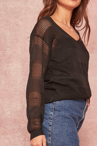Striped Sheer Sweater