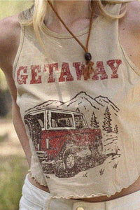 Getaway Mineral Washed Graphic Tank