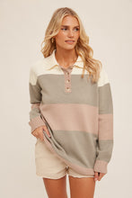 Load image into Gallery viewer, The Rachel Color Block Collared Tunic
