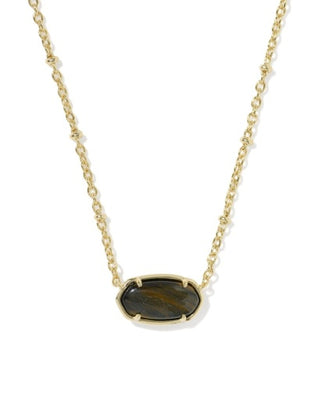 Tiger Striped Elisa Short Pendant Necklace