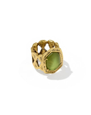 Tiger Striped Daphne Cocktail Ring