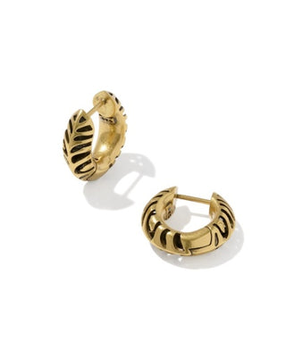 Tiger Striped Mikki Huggie Earrings
