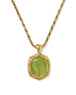 Vintage Gold Chartreuse Green Mother of Pearl