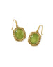 Vintage Gold Chartreuse Green Mother of Pearl