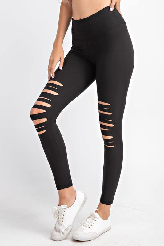Laser Cut Leggings with Key Pocket