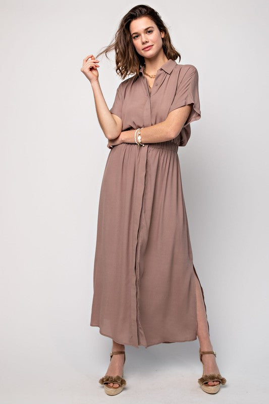 Button Down Maxi Dress