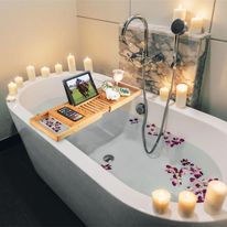 Load image into Gallery viewer, Bamboo Bathtub Caddy
