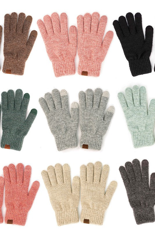 C.C Heather Knit Plain Gloves