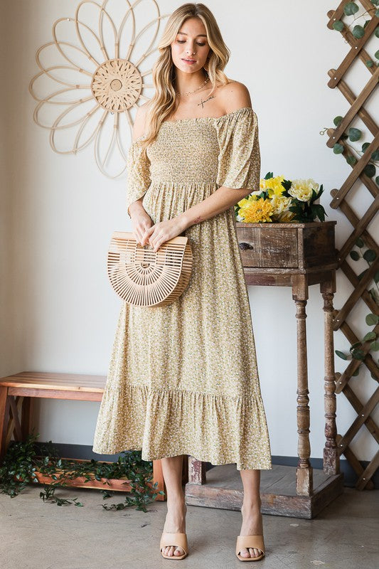 Convertible Smocked Midi