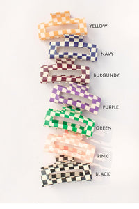 Checker Clip Hair Claw