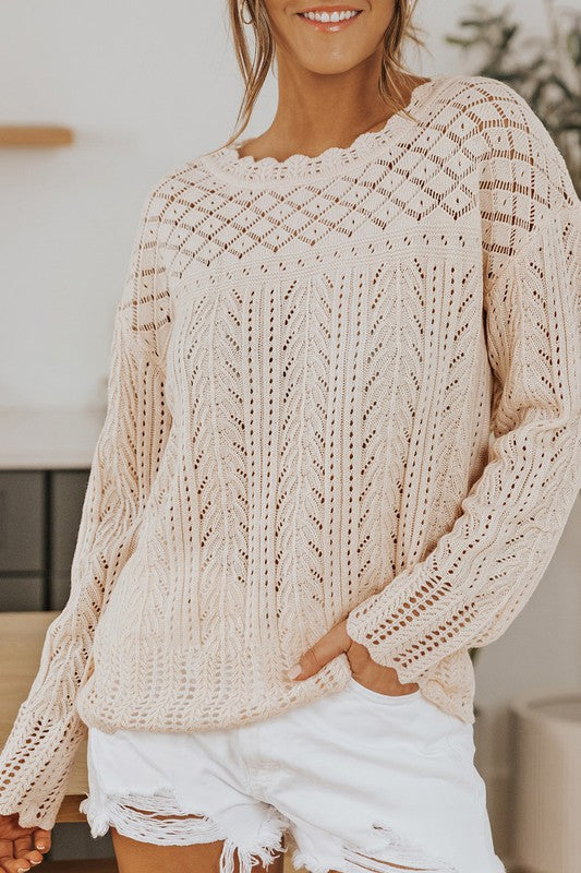 Drop Shoulder Knit Top