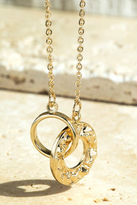 Drusy Ring Charm Necklace