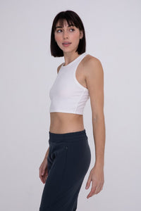 Essential Micro-Ribbed Cropped Tank Top