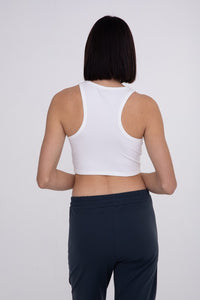 Essential Micro-Ribbed Cropped Tank Top