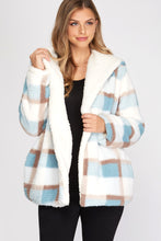 Load image into Gallery viewer, Fluffy Plaid Reversible Jacket

