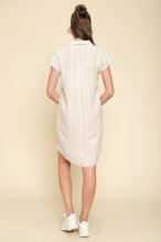 Load image into Gallery viewer, Frayed Edge Stripe Shirt Dress
