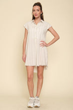 Load image into Gallery viewer, Frayed Edge Stripe Shirt Dress

