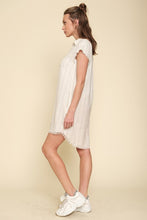 Load image into Gallery viewer, Frayed Edge Stripe Shirt Dress
