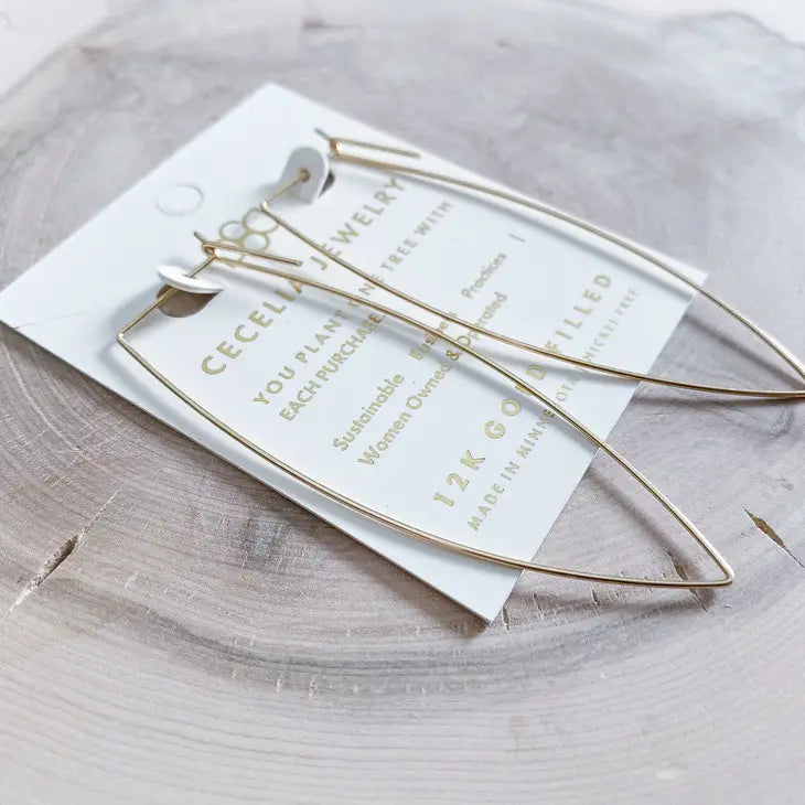 Gold Filled Bullet Earrings