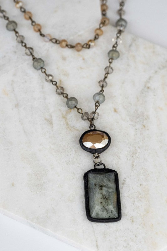 Harper Necklace Gray